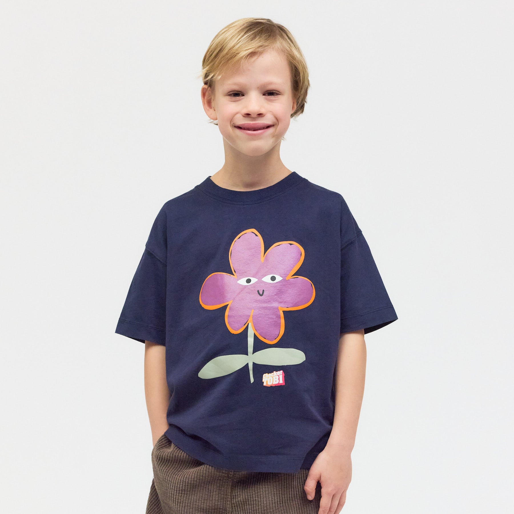 Checker Tobi BLUME T-Shirt